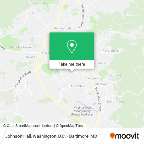 Johnson Hall map
