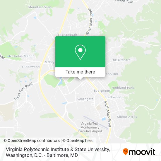 Virginia Polytechnic Institute & State University map