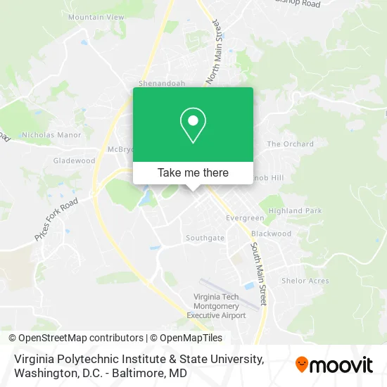 Mapa de Virginia Polytechnic Institute & State University