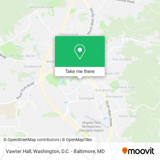 Mapa de Vawter Hall