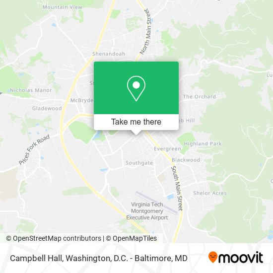 Campbell Hall map