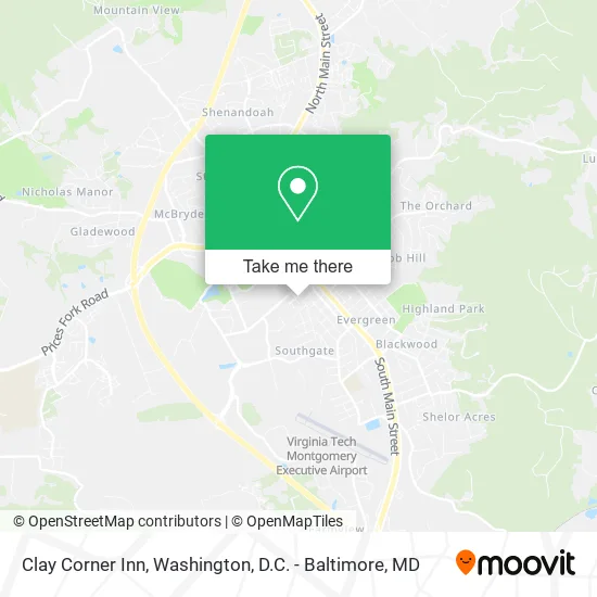Clay Corner Inn map