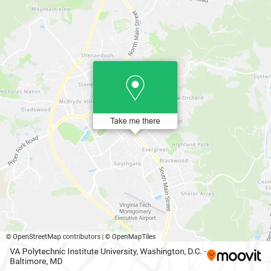 VA Polytechnic Institute University map