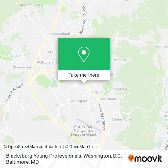 Blacksburg Young Professionals map