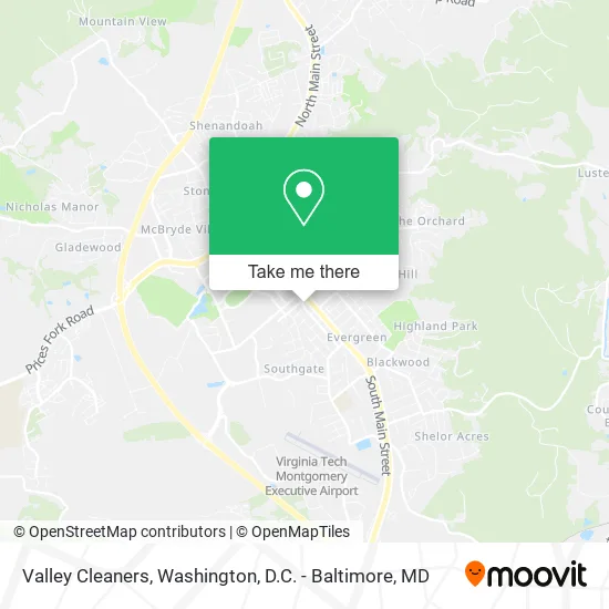 Valley Cleaners map
