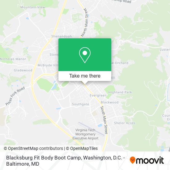 Blacksburg Fit Body Boot Camp map