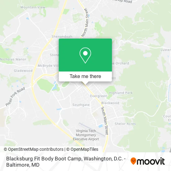 Blacksburg Fit Body Boot Camp map