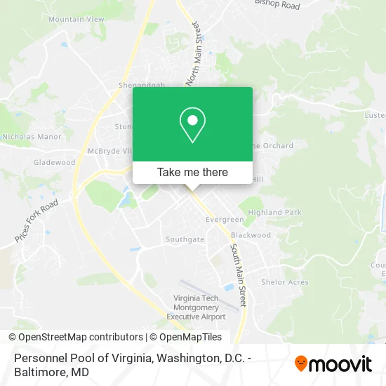 Personnel Pool of Virginia map