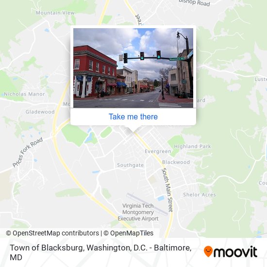 Town of Blacksburg map