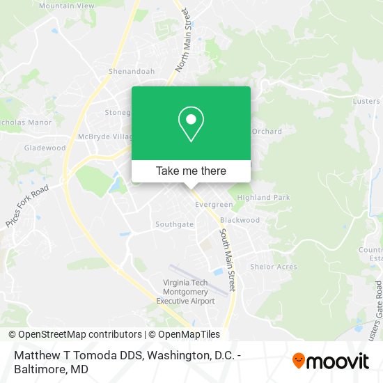 Mapa de Matthew T Tomoda DDS
