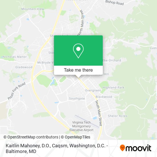 Kaitlin Mahoney, D.O., Caqsm map