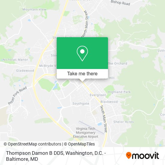 Thompson Damon B DDS map