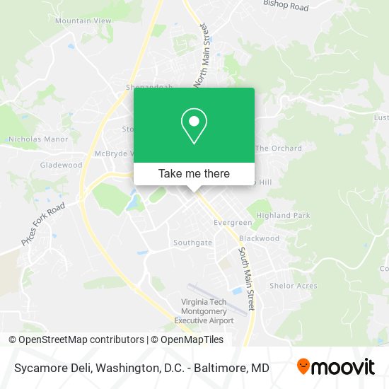 Sycamore Deli map