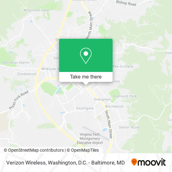 Mapa de Verizon Wireless