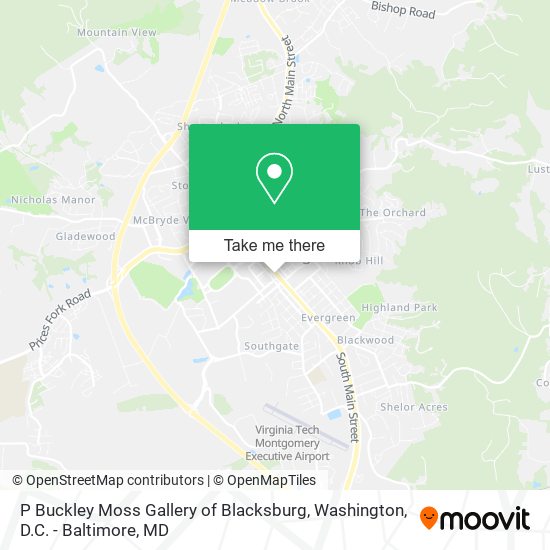 P Buckley Moss Gallery of Blacksburg map