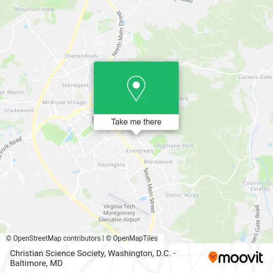 Christian Science Society map
