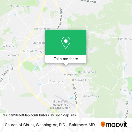 Church of Christ map