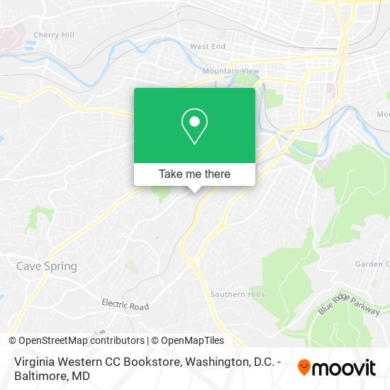 Virginia Western CC Bookstore map