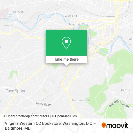 Virginia Western CC Bookstore map