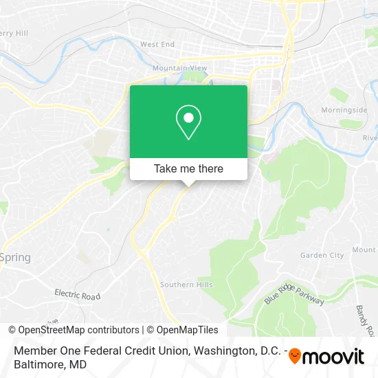 Member One Federal Credit Union map