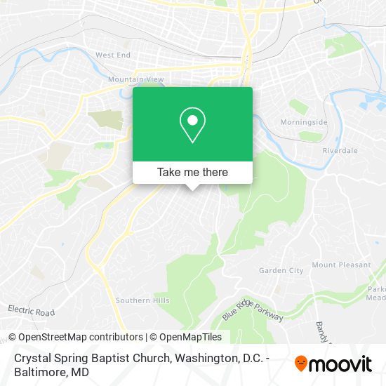 Mapa de Crystal Spring Baptist Church