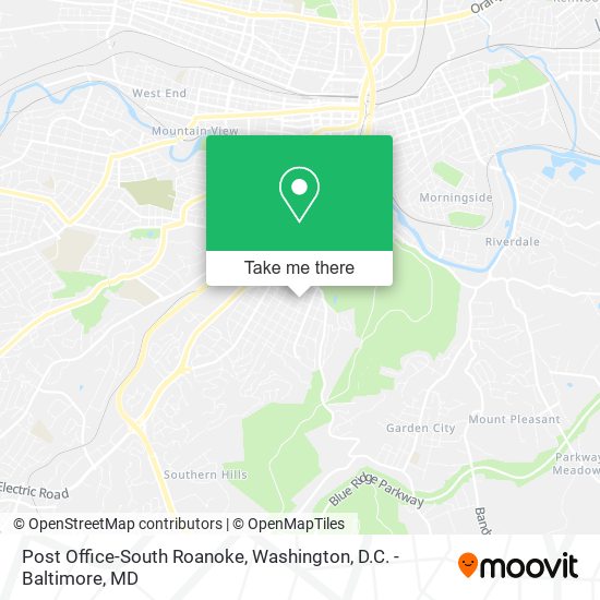 Post Office-South Roanoke map