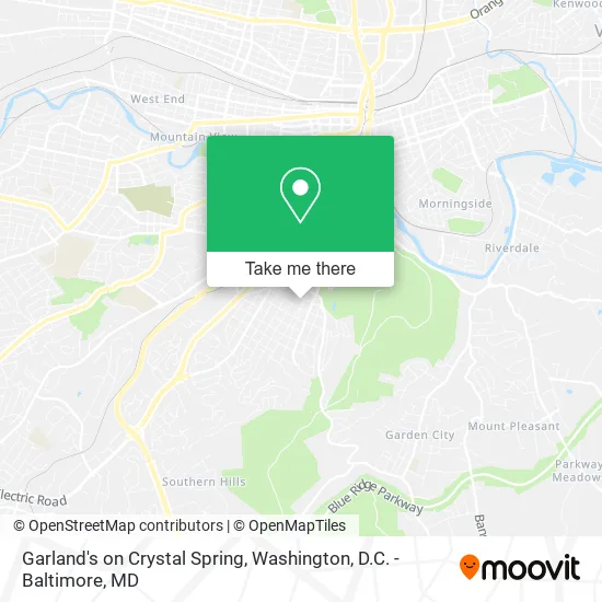 Mapa de Garland's on Crystal Spring