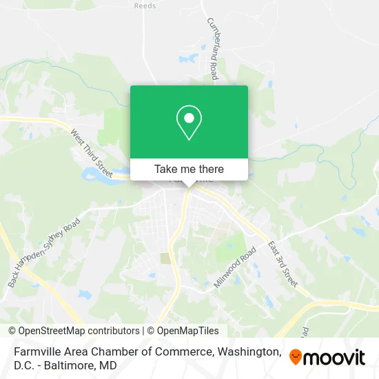 Farmville Area Chamber of Commerce map