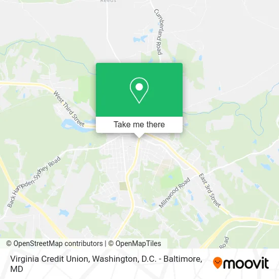 Virginia Credit Union map