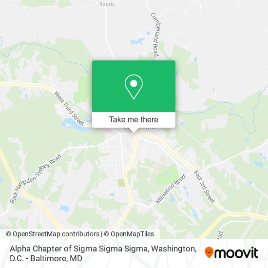 Alpha Chapter of Sigma Sigma Sigma map