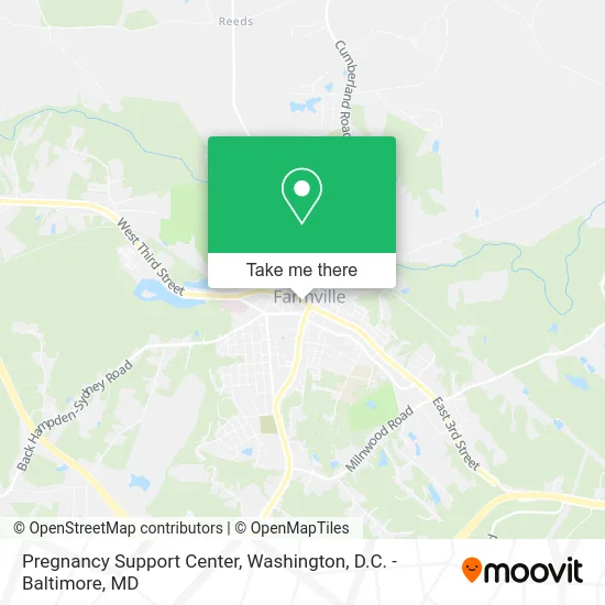 Pregnancy Support Center map