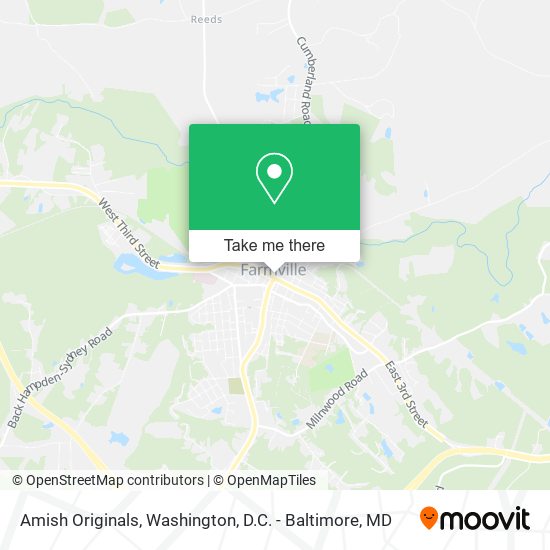 Amish Originals map