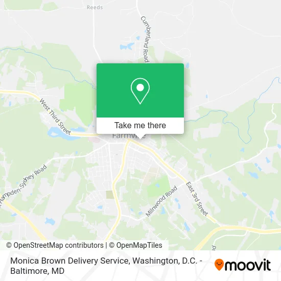 Monica Brown Delivery Service map