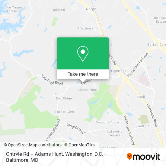 Mapa de Cntrvle Rd + Adams Hunt