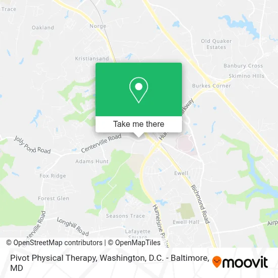 Pivot Physical Therapy map