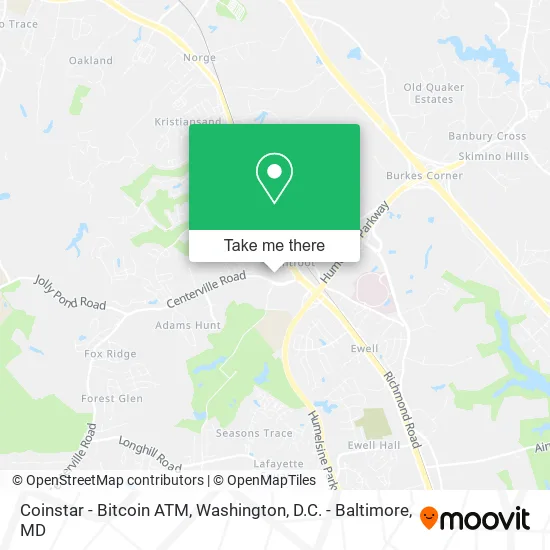 Mapa de Coinstar - Bitcoin ATM