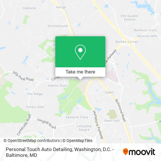 Personal Touch Auto Detailing map