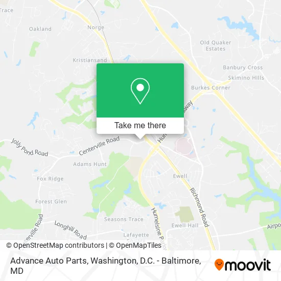 Mapa de Advance Auto Parts