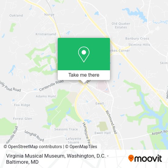 Virginia Musical Museum map