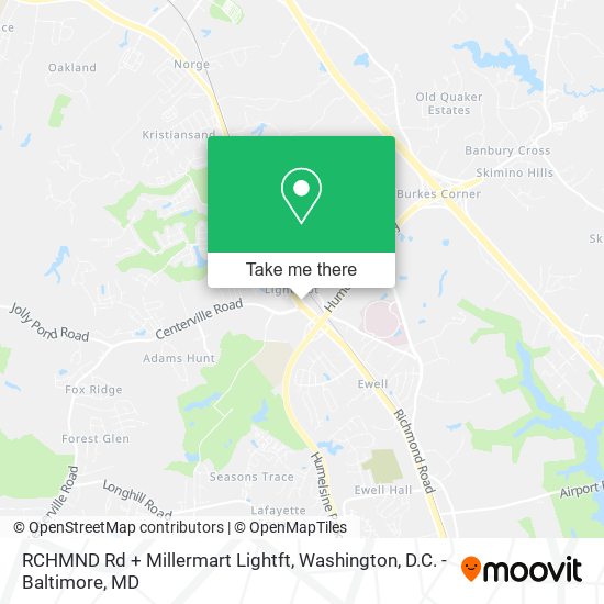 RCHMND Rd + Millermart Lightft map