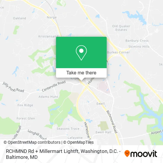 RCHMND Rd + Millermart Lightft map