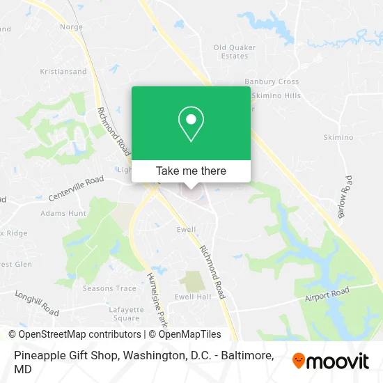 Pineapple Gift Shop map