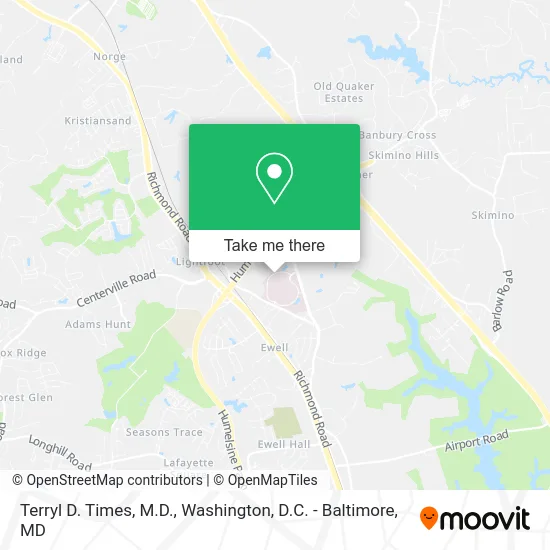 Terryl D. Times, M.D. map