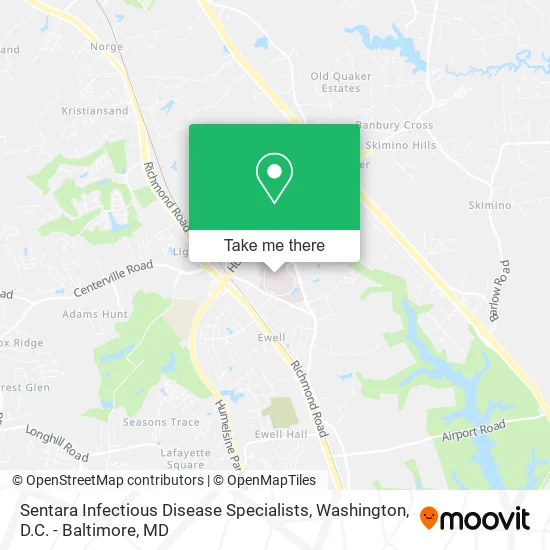 Sentara Infectious Disease Specialists map