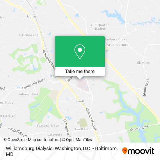 Mapa de Williamsburg Dialysis