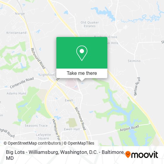 Big Lots - Williamsburg map