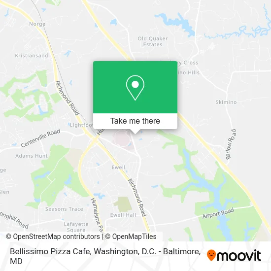 Bellissimo Pizza Cafe map