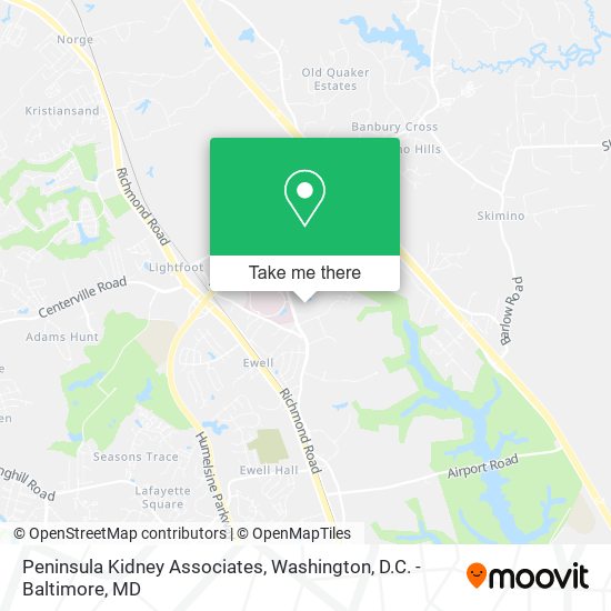 Mapa de Peninsula Kidney Associates