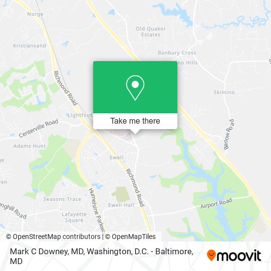 Mark C Downey, MD map