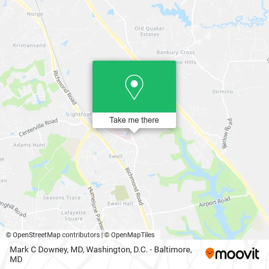 Mark C Downey, MD map